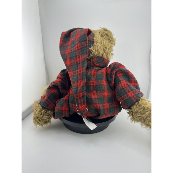 Abc Distributing Brown Bear Plush Plaid Pajamas Bunny Rabbit Slipper Lodge - Picture 12 of 12